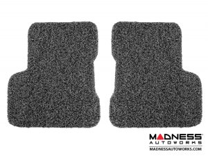 Jeep Renegade All Weather Floor Mats - Front + Rear - Rubber Woven Carpet - Black + Grey 